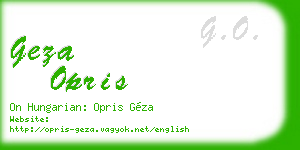 geza opris business card